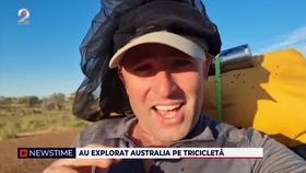 Au explorat Australia pe tricicletă